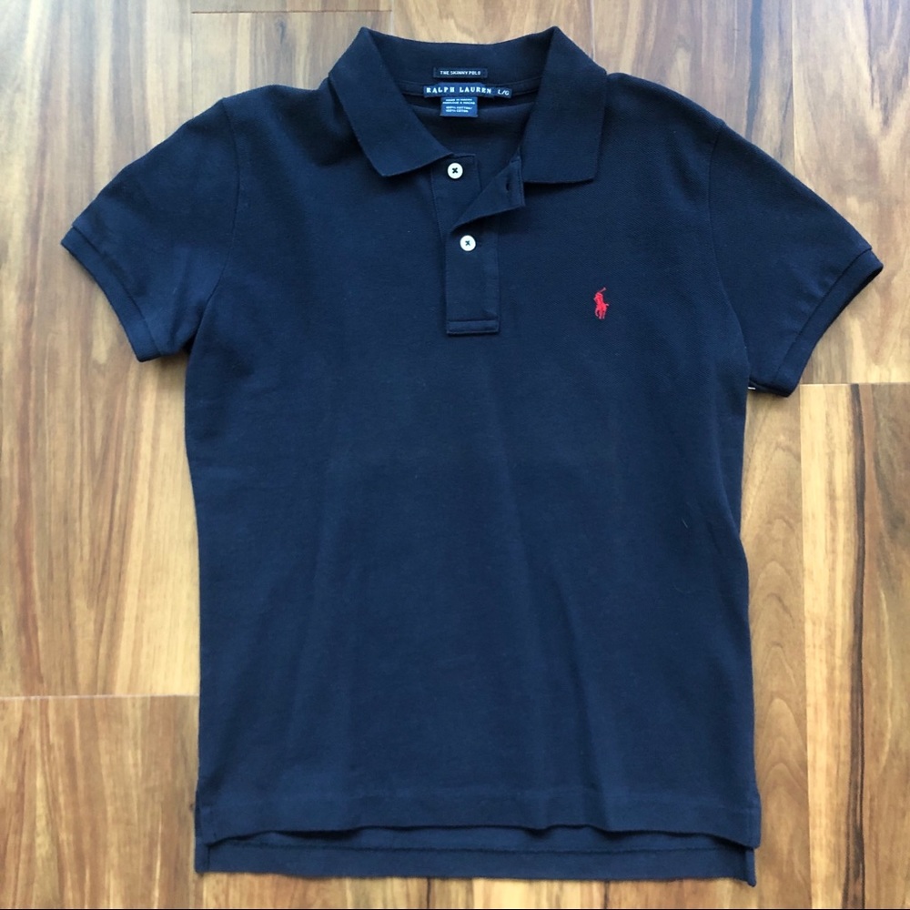 Ralph Lauren Women’s Skinny Short-Sleeve Pique Polo Red Horse
